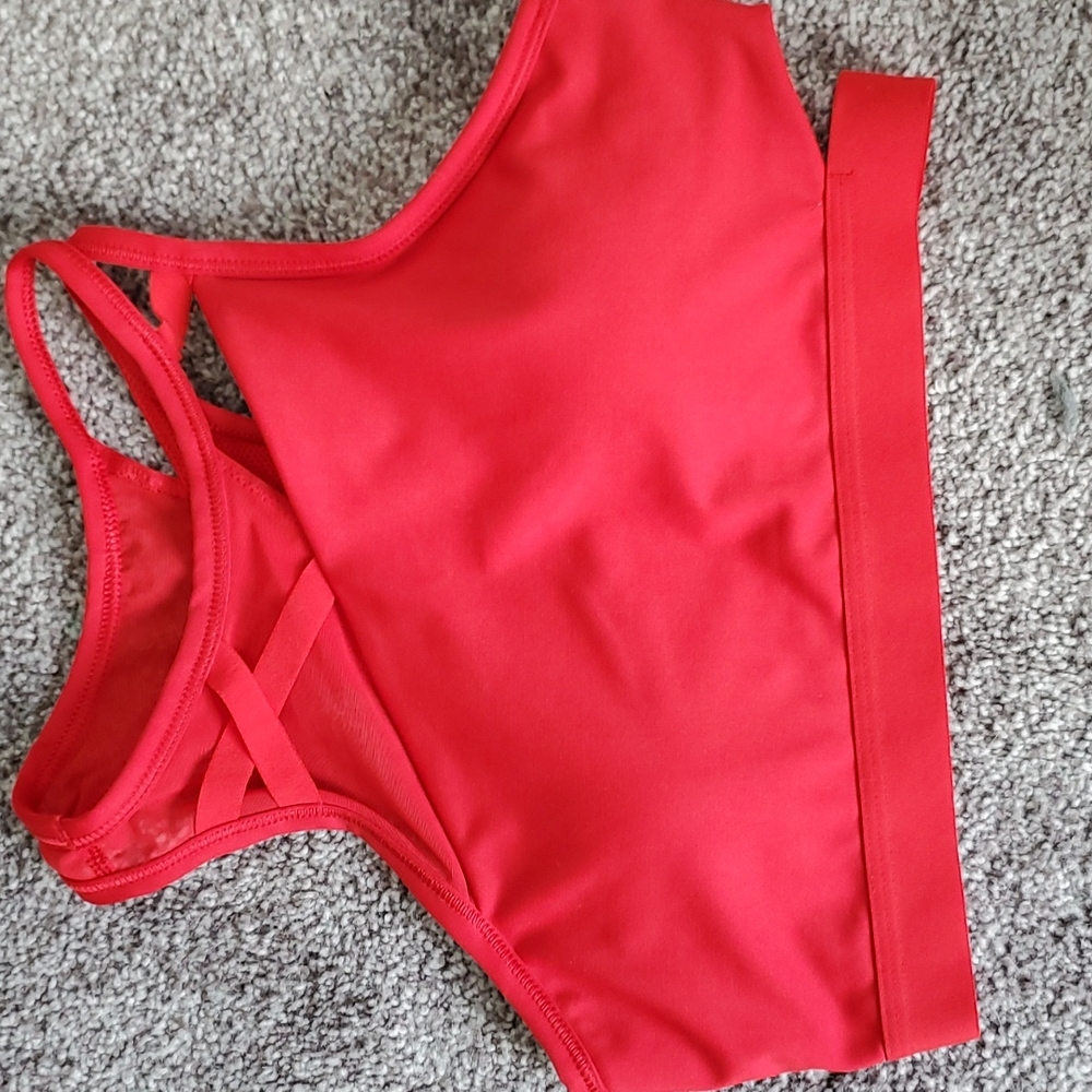 Red Nike Sports Bra - High Compression